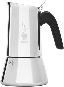 Bialetti - New Venus Induction, Stovetop Coffee Maker, Suitable for all Types of Hobs, Stainless Steel, 4 Cups (5.7 Oz), Silver