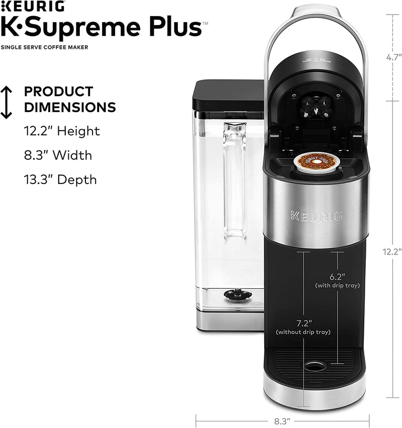 Keurig® K-Supreme Plus Single Serve K-Cup Pod Coffee Maker, MultiStream Technology, Stainless Steel