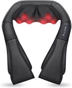 COMFIER Shiatsu Neck and Shoulder Massager,Deep Kneading Massage Pillow with Heat, Back Massager, Pillow Massager as Best Gift for Men,Women,Mom,Dad,Black