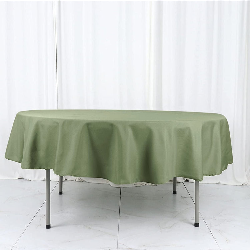 90 Eucalyptus Sage Green Round Tablecloth - Reusable for Baby Shower Wedding Banquet Decor