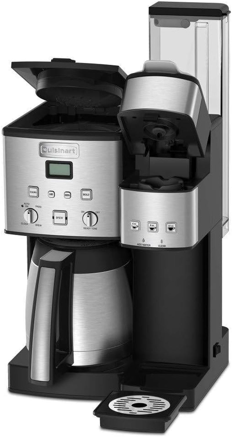 Cuisinart SS-20 Coffee Center 10-Cup Thermal Single-Serve Brewer Coffeemaker (Silver) Bundle with Chefwave Coffee Canister (2 Items)