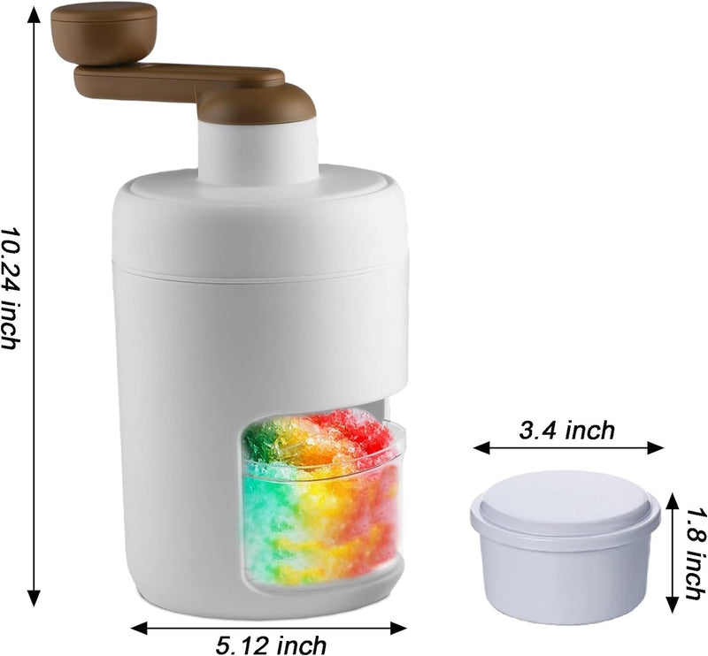 Ahosoutly Shaved Ice Machine, Snow Cone Machine, Slushie Machine with Stainless Steel Blades for Ice Cream, Snowcone,Cocktail Maker,Kakigori,Bingsu,Hand Ice Crusher Shaver For Kids & Adults