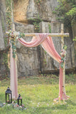 Arch Drapes for Wedding Party Reception Backdrop Wedding Arbor, 3 Panels 30" Wide 6.5 Yards, Blush& Dusty Rose& Mauve