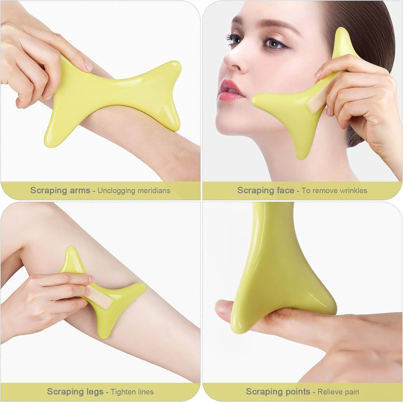 airogym Gua Sha Massage Tool, Ceramic Larger Guasha Scraping Massage Tool for Back Neck Face Leg Massage, Lymphatic Drainage, Cellulite Remove, Multifunctional Body Contouring and Shaping, Face Lift