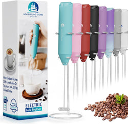 Powerful Milk Frother Handheld Foam Maker, Mini Whisk Drink Mixer for Coffee, Cappuccino, Latte, Matcha, Hot Chocolate, No Stand, Black