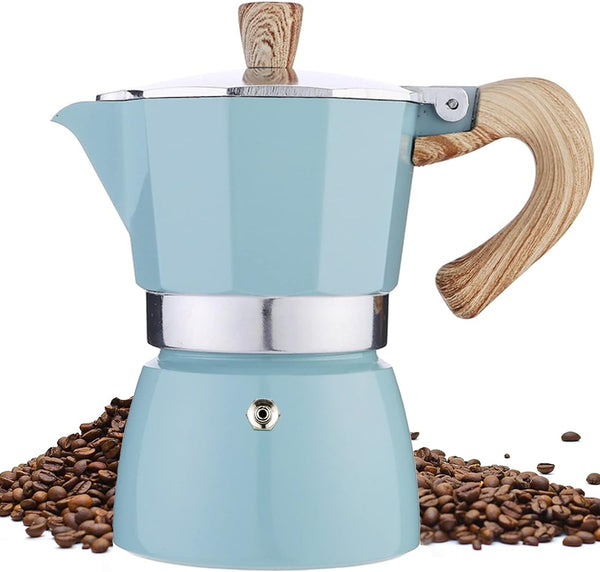 MORDEN MS Moka Pot Stovetop Espresso Maker 3 Cup - 5 oz Italian Coffee Maker, Manual Cuban Coffee Percolator Machine Italian Espresso Greca Coffee Maker for Cappuccino or Latte