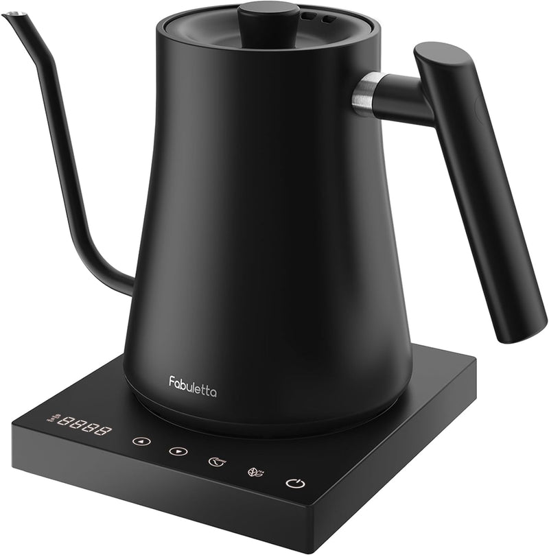 Gooseneck Electric Kettle Fabuletta 1500W Ultra Fast Boiling Water Kettle 100% Stainless Steel for Pour-over Coffee & Tea Leak-Proof Design French Press Boil-Dry Protection 1L