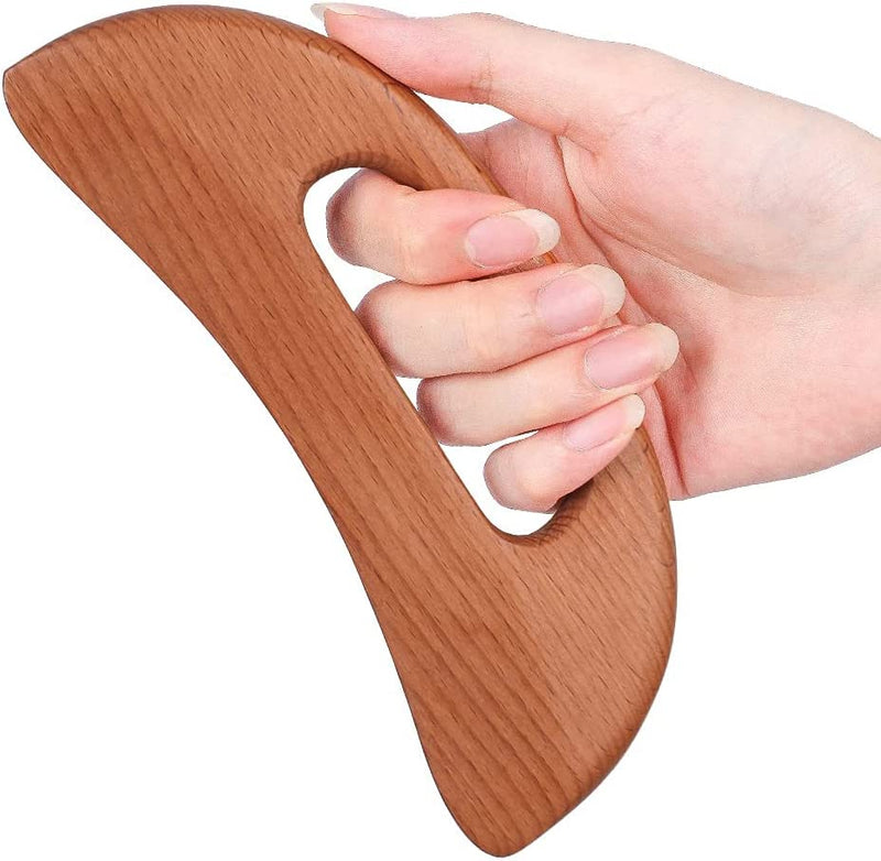 Scienlodic Gua Sha Massage Tool,Wood Therapy Massage Tools, Lymphatic Drainage Massager,Grip Scraping Board,Anti Cellulite,for Body Shaping,Muscle,Neck,Back