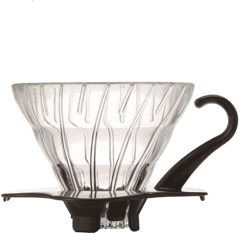 Hario V60 Glass Coffee Dripper, Size 02, Black