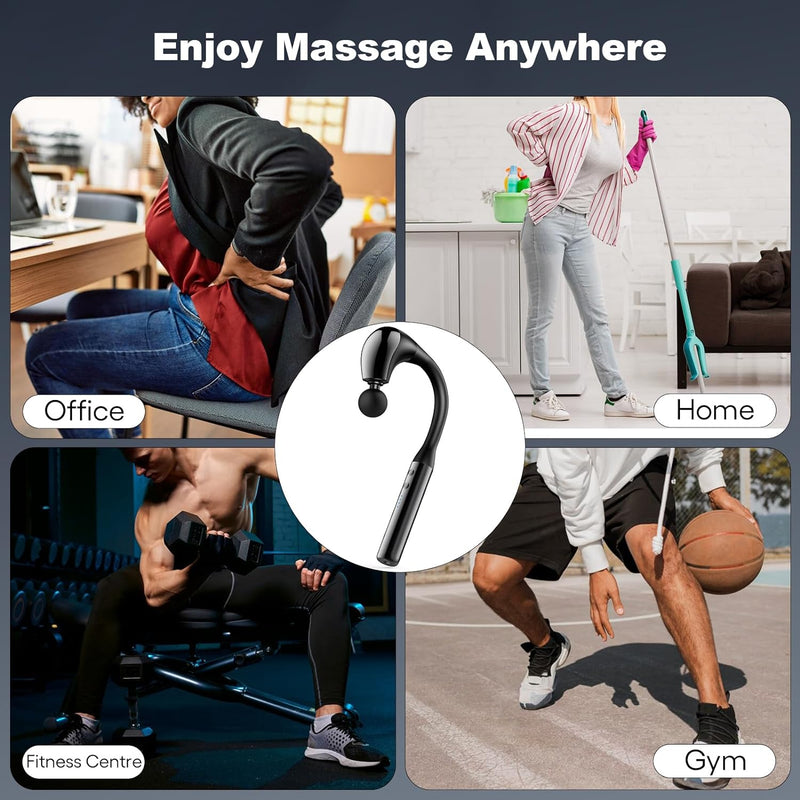 Revolutionary U-Shaped Massage Gun Back Massager for Pain Relief Deep Tissue Body Massager for Neck,Shoulder,Leg-Reach Every Muscle with Ease