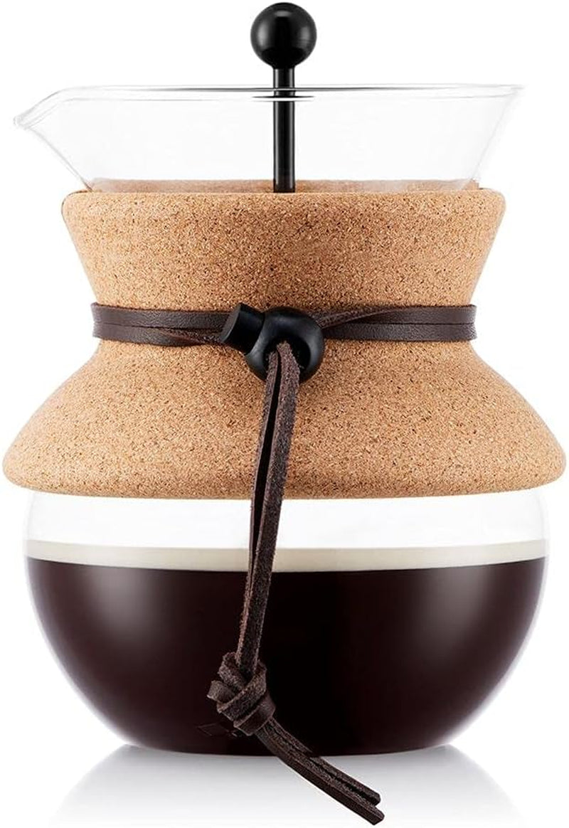 Bodum Pour Over Coffee Maker, 17 Ounce, .5 Liter, Cork Band