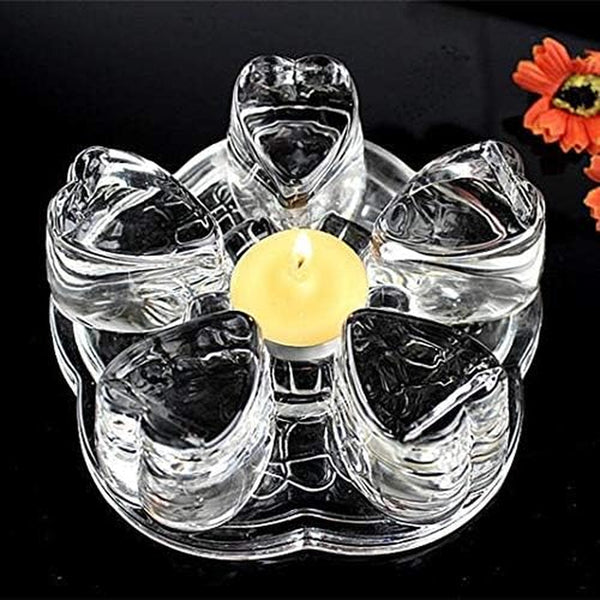 Sun's Tea Universal Solid Crystal Glass Teapot Warmer | Tea Warmer | Teapot Heating Base | Tealight Warmer- Candle Never Flames Out