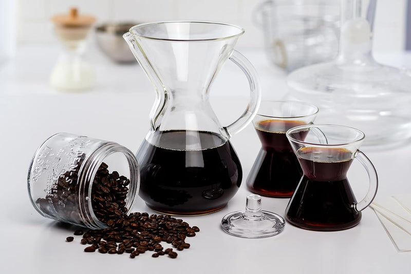 Chemex Pour-Over Glass Coffeemaker - Glass Handle Series - 6-Cup - Exclusive Packaging