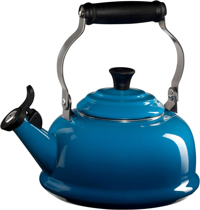 Le Creuset Enamel On Steel Whistling Tea Kettle, 1.7 qt., Cerise