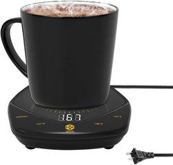 HX HECLX Mug Warmer Coffee Warmer for Desk Heater Accessories 131℉/149℉/167℉ Adjustable Temperature 25W 4h Auto Shut Off-Setting Cup Warmer for Coffee, Beverage, Milk, Tea, Water (Mug Not Included)