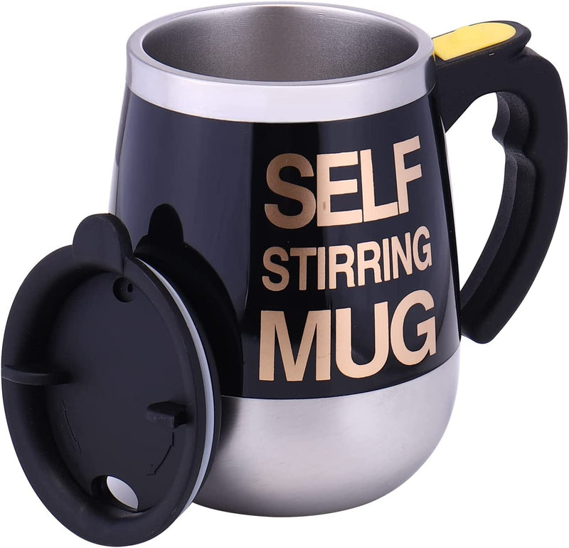 IAMPDD Self Stirring Mug Auto Self Mixing Stainless Steel Cup for Coffee/Tea/Hot Chocolate/Milk Mug for Office/Kitchen/Travel/Home -450ml/15oz The best gift（Sea blue）