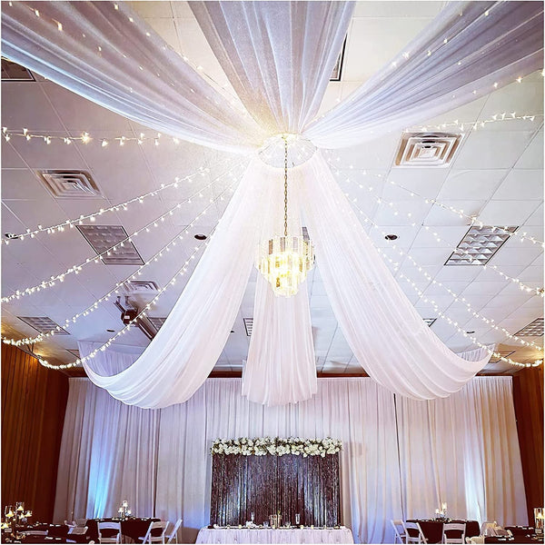 Chiffon Ceiling Drapes - Wedding Decorations