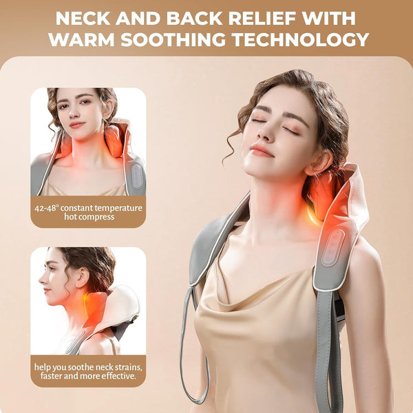 URFGNBK Neck Massager,Massagers for Neck and Shoulder with Heat,Electric Neck Massager with Heat at Home for Muscle Relaxation,Best Gift for Men Women Dad Mom