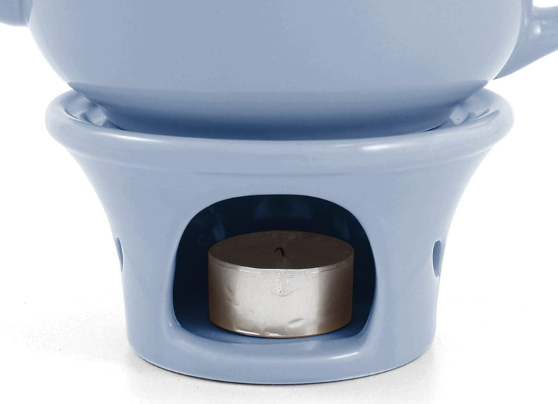 Metropolitan Tea Powder Blue Ceramic Teapot Warmer