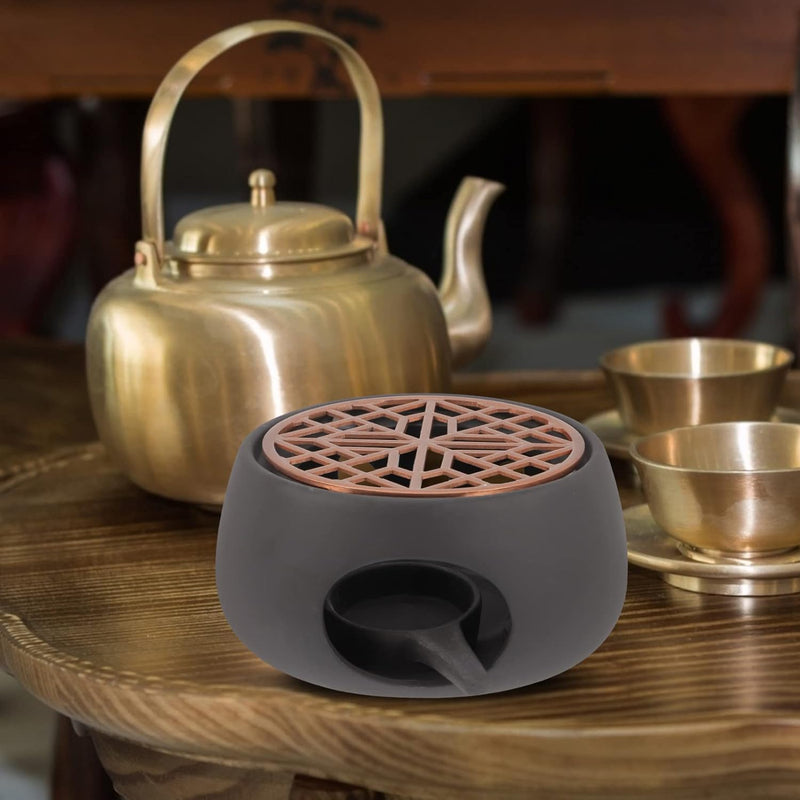 BESPORTBLE 1 Set Tea Warmer Warm Tea Stove Tea Pot Warmer Home Teapot Stove Teapot Heater Teapot with Warmer Candle Stove Electric Candlesticks Teapot Stand Hollow Ceramics Coffee Cup