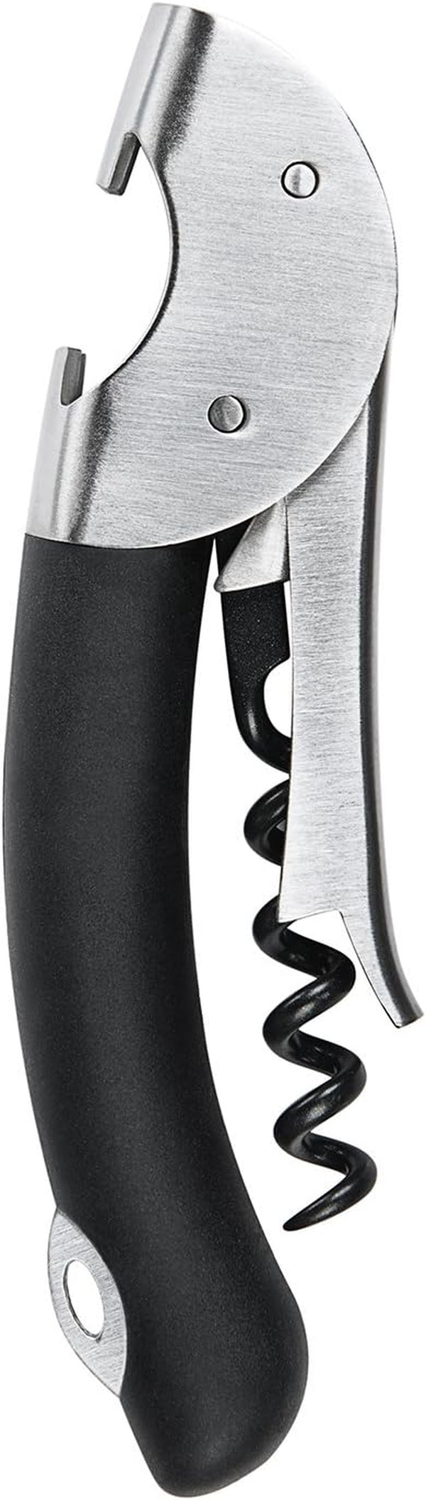 OXO Steel Double Lever Waiter's Corkscrew,Silver/Black,1 CT