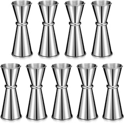 9 Pieces Jigger for Bartending Cocktail Jigger 2 oz 1 oz, 304 Stainless Steel Shot Glass Measuring Cup Shot Measure Jigger Double Japanese Jigger for Bartender Bar Supplies