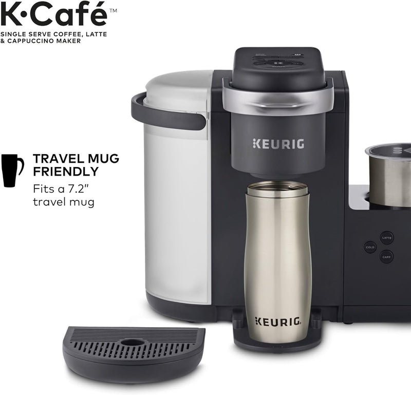 Keurig K-Cafe Single Serve K-Cup Coffee, Latte and Cappuccino Maker, Dark Charcoal