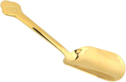 Leaf Scooper Long Handles Candy Scooper Long Handle, Stainless Steel Loose Leaf Tea Scoop Tea Shovel Scooper for Dry Food Candy Coffee Bean, Long Handle Gold