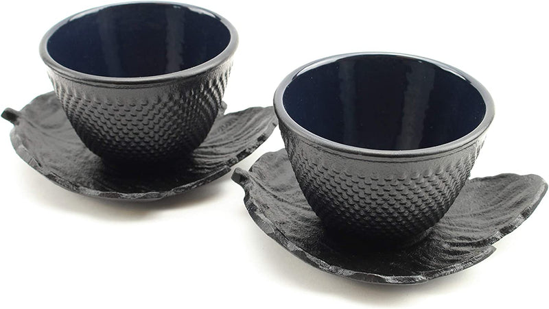 急須きゅうす Hobnail Iron Teapot Set - Japanese Antique 24 Fl Oz Small Dot Cast Iron Teapot Tetsubin with Infuser, 2 Cups with Saucers and Teapot Warmer, Birthday gift idea for gift price $120