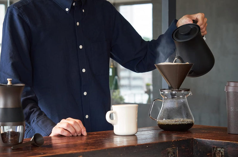 Terra Distribution Pour Over Coffee Dripper [ Designed in Japan ] Eco-friendly Coffee Dripper Reusing Coffee Beans' Waste as Raw Material (Coffee Maker)