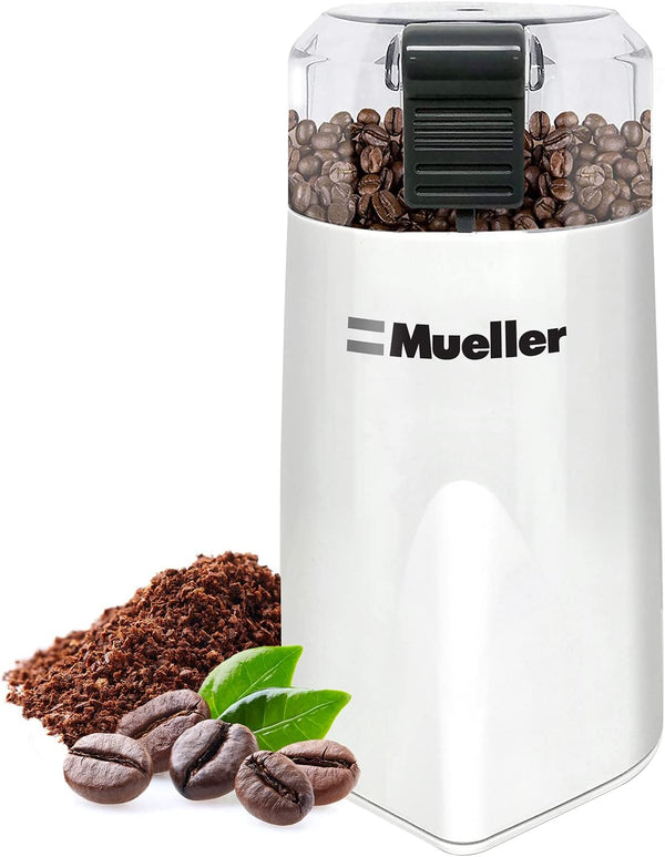Mueller HyperGrind Precision Electric Spice/Coffee Grinder Mill with Large Grinding Capacity and Powerful Motor also for Spices, Herbs, Nuts, Grains, White
