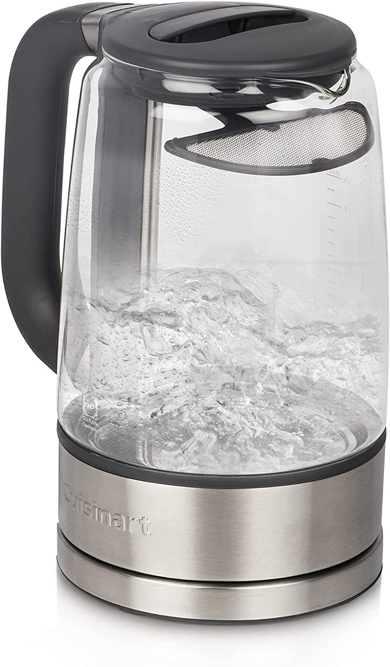 Cuisinart GK-1 Digital Goose Neck Kettle, Precision Gooseneck Spout Designed for Precise Pour Control that Holds 1-Liter, 1200-Watt Allows for Quick Heat Up, Stainless Steel,Black