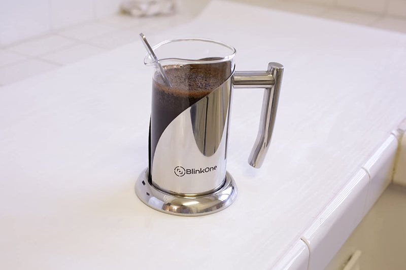 BlinkOne French Press: Single, Double and Up-to Three Serve Cup Espresso Coffee Maker (12 Oz)