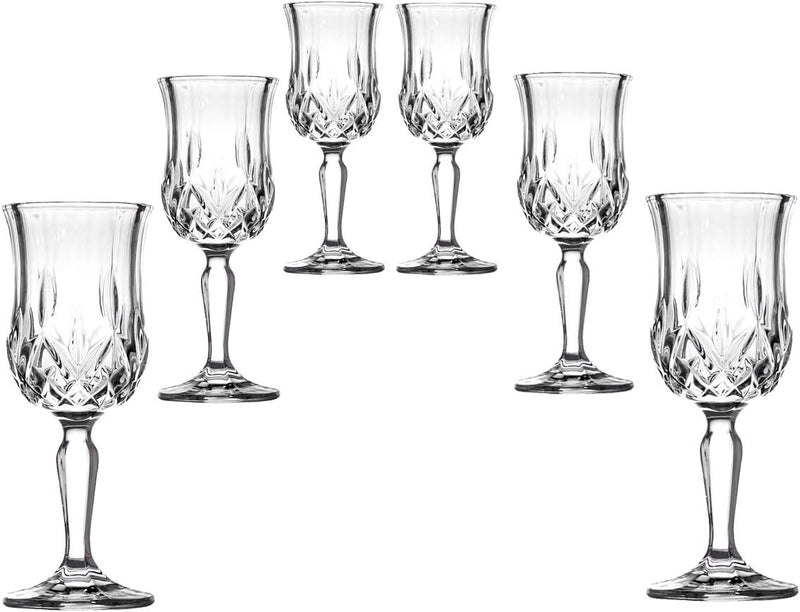 Amlong Crystal Lead-Free Cordial Glasses - 5 oz, Set of 6