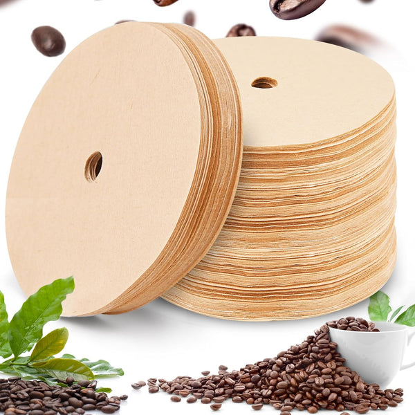 400 PCS Percolator Coffee Filter, Percolator Coffee Pot Filter, Disc Coffee Filter for Percolators, 3.75 IN No Bleach for Espresso Machine Coffee Pot Home Office Coffee Shop (Brown)