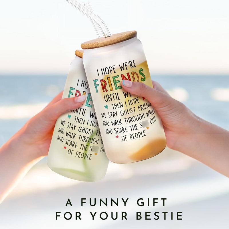 Friendship Gifts for Women Friends - Christmas Gifts for Friends Female, Best Friend Birthday Gifts for Women - Inspirational Friend Gifts for Women, BFF Bestie Gifts for Women - 16 Oz Can Glass