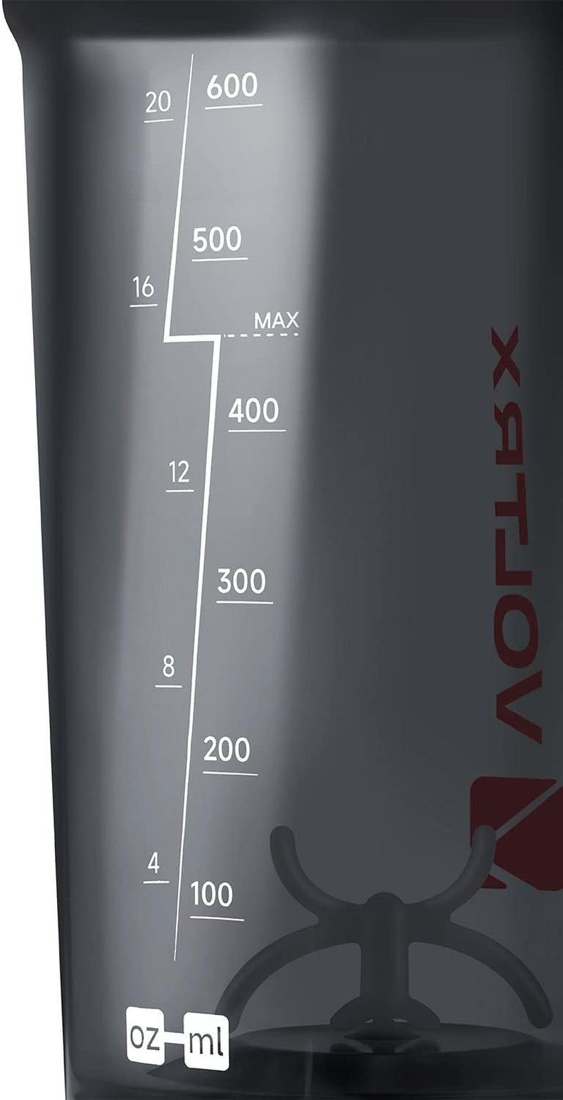 VOLTRX Shaker Bottle, Gallium USB C Rechargeable Electric Protein Shake Mixer, Shaker Cups for Protein Shakes and Meal Replacement Shakes, BPA Free, Made with Tritan, 24oz, Red