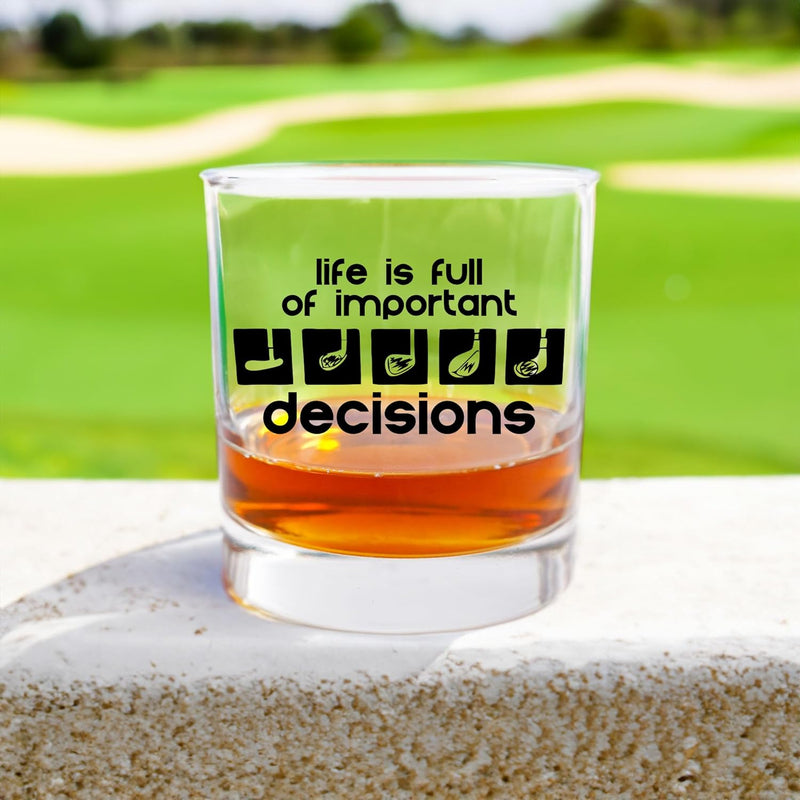 Blue Ridge Mountain Gifts Golf Whiskey Glass - Golf Whiskey Glasses - Cocktail Gift - Great Glasses For Old Fashioneds - Whiskey Glasses - Unique Golf Gifts For Men…