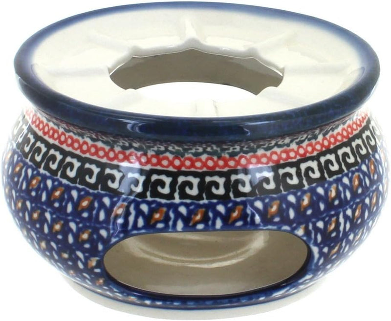 Blue Rose Polish Pottery Peacock Teapot Warmer