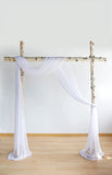 Wedding Arch Draping Fabric 2 Panels, 20FT Wedding Backdrop for Ceremony Reception Decorations, Chiffon Sheer Fabric Curtains for Party Stage Bridal Shower Decor