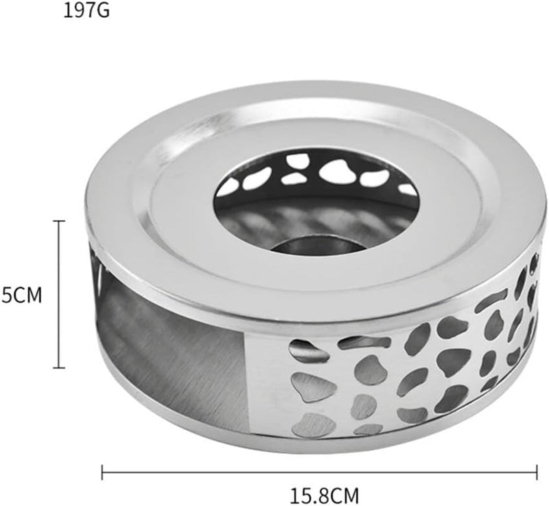 Hemoton Ceramic Tea Pot Tea Light Candle Warmer Teapot Warmer Stainless Steel Tea Warmer Candle Teapot Heater Base Warm Stove Teaware Accessories for Home Warmer Teapot Warmer Stand Portable Heater