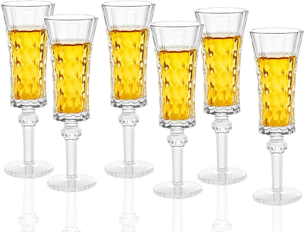 Cordial Glasses with Stem, 1.5oz/45ml, Sherry Glasses Set of 6, Limoncello Glasses for Tequila, Shot Glasses Set with Stem