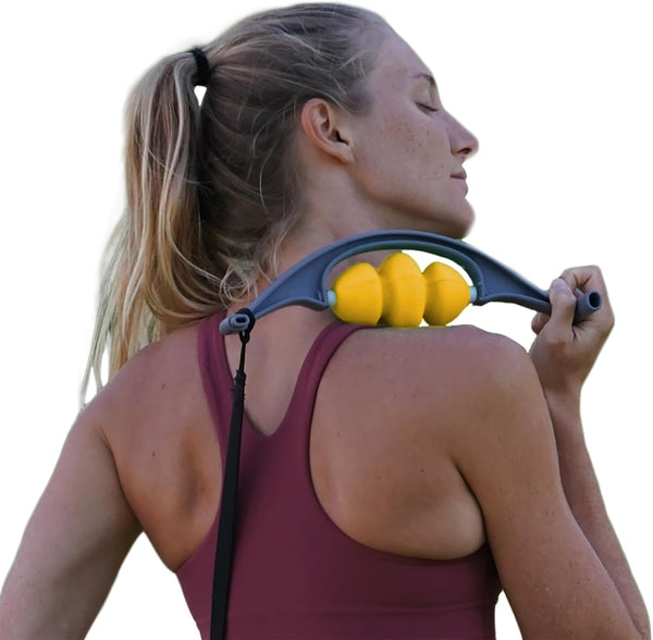 Rolflex Rollit - Compact, Easy to Use & Durable for Better Self Myofascial Release, Trigger Point and Self-Massage for Your Neck, Back & Whole Body - (Yellow, Firmer Roller)