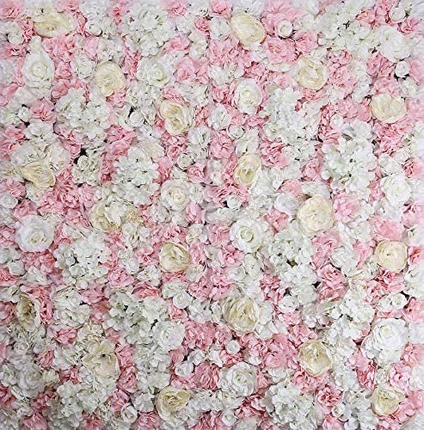 12-Piece Artificial Silk Rose 3D Flower Wall Set - 48X 96 for Weddings or Parties