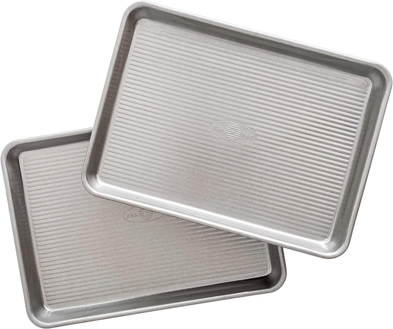 USA Pan Bakeware Quarter Sheet Pan, Warp Resistant Nonstick Baking Pan, Made in the USA from Aluminized Steel