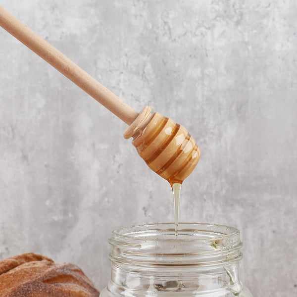 DESIOLE Wooden Honey Mixing Stirrer, 2Pcs 6 Inch Honey Dipper Sticks Honey Spoon