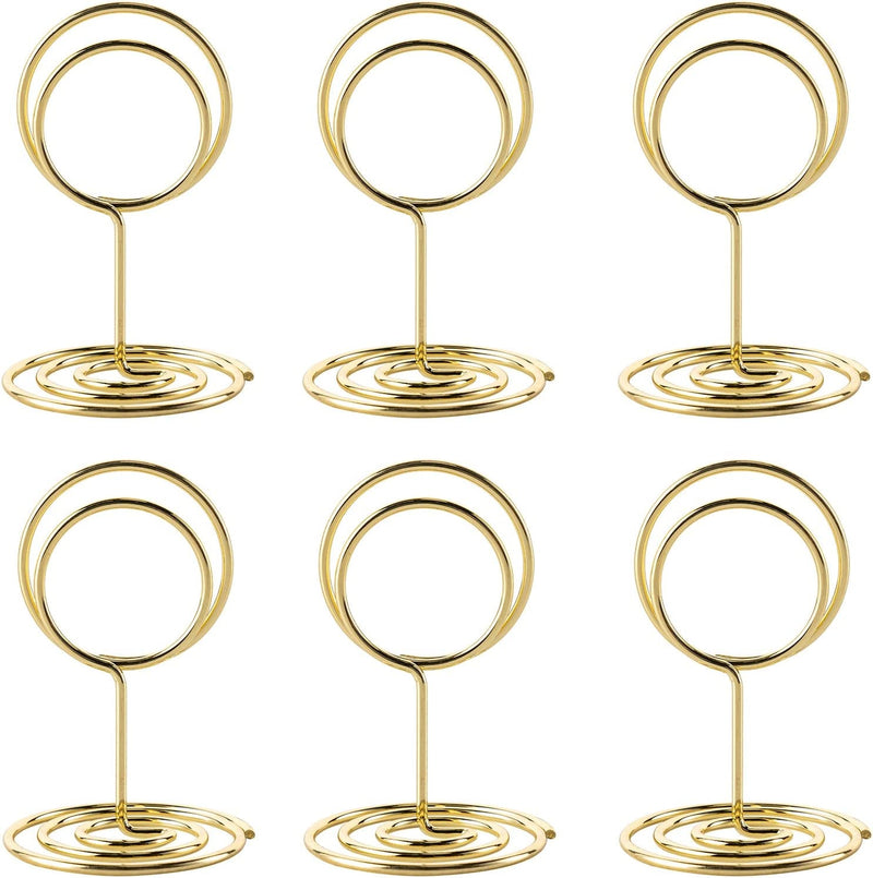 26Pcs Table Number Holders, Place Card Holder, Wire Picture Holder, Small Size Table Card Holders, Photo Holder for Centerpieces, Wedding Reception, Party, Birthday (Gold)