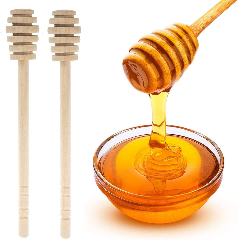 GIYOMI Wooden Honey Dipper - 6PCS 3 Inch Mini Honeycomb Stick,Small Honey Stick for Honey Jar Dispense Drizzle Honey and Wedding Party Favors