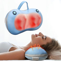 Neck Massager for Pain Relief Deep Tissue,Back Massager with Heat,Mothers Day Gifts,Gifts for Women Men Dad Mom,Electric 3D Shiatsu Shoulder Back Deep Kneading Massage Pillow(Blue)