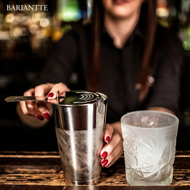 BARIANTTE Premium Hawthorne Strainer for Drinks - Cocktail Strainer Stainless Steel - Bar Strainer Cocktail Drink Strainer Bartending Strainer Hawthorne Strainers Bartender Strainer Shaker Strainer